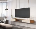 Ver imagem 2 de Rack Suspenso para Tv até 72 Polegadas Nicho 1.8 Nature/off White – Giga Móveis