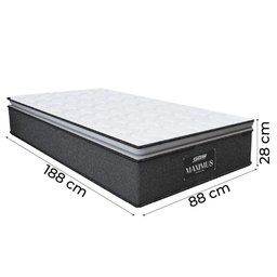Colchão Solteiro GAZIN Molas Ensacadas 88x188x28cm Cinza/branco Suporta Até 120kg Cinza / Branco - 3