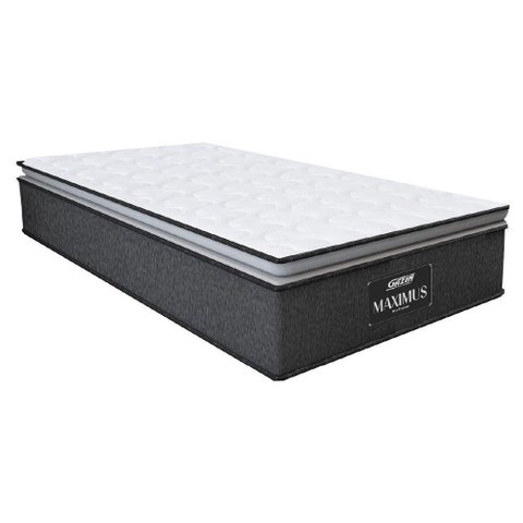 Colchão Solteiro GAZIN Molas Ensacadas 88x188x28cm Cinza/branco Suporta Até 120kg Cinza / Branco