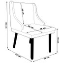 Ver imagem 3 de Kit 2 Cadeiras Decorativas Sala de Jantar Pés Palito de Madeira Firenze Suede Rosa Bebê/Natural G19 