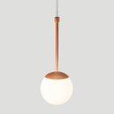 Ver imagem 4 de Pendente Globo Esfera de Vidro 12cm - Bronze - Vidro Branco