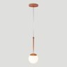 Pendente Globo Esfera de Vidro 12cm - Bronze - Vidro Branco - 2
