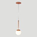 Ver imagem 2 de Pendente Globo Esfera de Vidro 12cm - Bronze - Vidro Branco