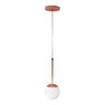 Pendente Globo Esfera de Vidro 12cm - Bronze - Vidro Branco - 1