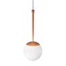 Pendente Globo Esfera de Vidro 12cm - Bronze - Vidro Branco - 3