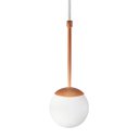 Ver imagem 3 de Pendente Globo Esfera de Vidro 12cm - Bronze - Vidro Branco