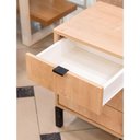 Ver imagem 2 de Mesa de Cabeceira Adênia 3 Gavetas na Cor Madeira Natural 55 Cm - 67165