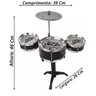 Bateria Brinquedo Musical World Infantil Rock Star 4 Pcs - 2