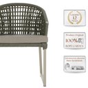 Ver imagem 3 de 2 Cadeira Noronha Aluminio Micro Pintura Champanhe, Tr. Telinha Corda Nautica Verde Militar,