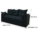 Ver imagem 2 de Sofá 3 Lugares Preto 601 Paris