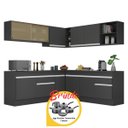 Ver imagem 3 de Cozinha Completa Canto Veneza Mp2096 Multimóveis Preto/branco + Brinde Jogo de Panelas Tramontina