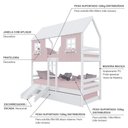 Ver imagem 4 de Treliche Casinha Encantada com Kit Escada/ Escorregador Madeira Maciça Rosa/ Branco Megamobilia