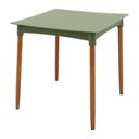 Ver imagem 1 de Mesa Diana Verde Oliva Tramontina 70cm em Polipropileno com Pernas de Madeira