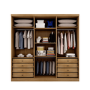 Ver imagem 3 de Guarda Roupa Casal 6 Portas 8 Gavetas - Messina-cumaru/fendi - Móveis Novo Horizonte