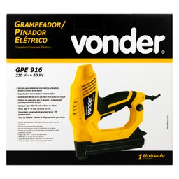 Grampeador Pinador Tapeçaria Madeira Eletrico 220v Profissional GPE 916 Vonder - 7