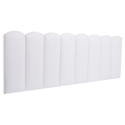 Cabeceira Queen Modulada Nuvem Cama Box Corino Branco