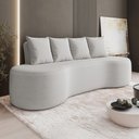 Ver imagem 1 de Sofá 3 Lugares Orgânico 210cm com Almofadas Benin Bouclê Cinza B03 - D’Rossi