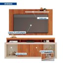 Ver imagem 3 de Painel Tv 60 Pol 180cm e Bancada com Rodízio Sala Navel C01 - D’Rossi