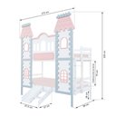 Ver imagem 4 de Beliche Castelo Encantado com Kit Escada/escorregador - Madeira Maciça Branco/cinza/rosa | Housin