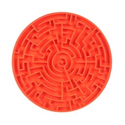 Tapete de Lamber Labirinto Pet Games com 37 ventosas para cães e gatos - G - Laranja - 1