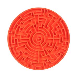 Tapete de Lamber Labirinto Pet Games com 37 ventosas para cães e gatos - G - Laranja