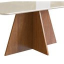 Ver imagem 3 de Mesa 1,60x0,90 com Vidro Canto Redondo Canela Off White