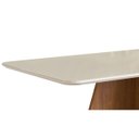 Ver imagem 2 de Mesa 1,60x0,90 com Vidro Canto Redondo Canela Off White