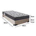 Ver imagem 4 de Cama Box Solteiro Suede + Colchão de Espuma D33 - Sereneprime - 88cm Bege