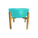 Ver imagem 1 de Vaso de Plantar Suculentas Cachepot + Suporte Tripe Madeira Pinus 35cm