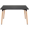 KIT - Mesa de jantar retangular Eames 80 x 120 cm preto + 6 cadeiras Eiffel DSW Amarelo - 3