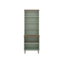 Ver imagem 3 de Cristaleira 80cm 2 Portas Vidro Balcão Mdf Cozinha Modulada Cor:mint com Ébano