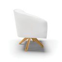 Ver imagem 4 de Kit 02 Poltronas Giratória Stella Corino Branco Base Madeira MA30 - D’Rossi