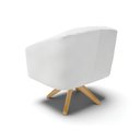Ver imagem 5 de Kit 02 Poltronas Giratória Stella Corino Branco Base Madeira MA30 - D’Rossi