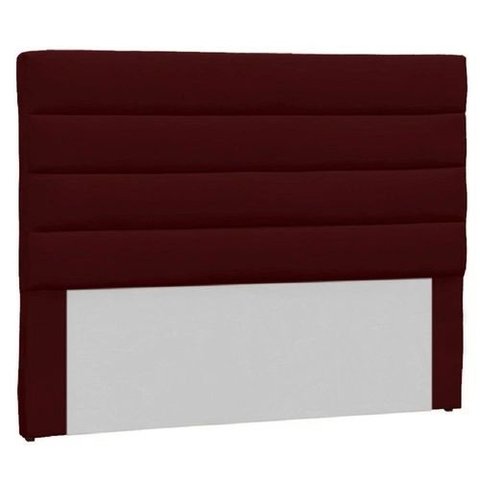 Cabeceira King Estofada Berlim Suede Bordô - M&F Decor