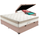 Ver imagem 1 de Cama Box Baú e Colchão King Best Bege Molas Ensacadas Casal Anjos: Bege