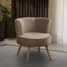 Poltrona Para Sala Decorativa Isa Suede Cappuccino Adonai Estofados - 2