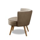 Ver imagem 5 de Poltrona Para Sala Decorativa Isa Suede Cappuccino Adonai Estofados