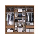 Ver imagem 3 de Guarda-roupa Casal Milão 7 Portas 2 Gavetas Freijó/cinza - Irm Móveis
