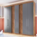 Ver imagem 1 de Guarda-roupa Casal Milão 7 Portas 2 Gavetas Freijó/cinza - Irm Móveis