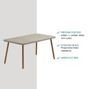 Ver imagem 5 de Mesa de Jantar Stellar Retangular 6 Lugares 1,60 X 0,90m Pr Cor:petra com Rosê