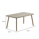 Ver imagem 2 de Mesa de Jantar Stellar Retangular 6 Lugares 1,60 X 0,90m Pr Cor:petra com Rosê