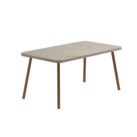 Mesa de Jantar Stellar Retangular 6 Lugares 1,60 X 0,90m Pr Cor:petra com Rosê