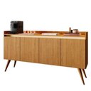 Ver imagem 3 de Aparador Buffet Retrô 4 Portas Gold - Mel/pérola