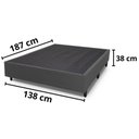 Ver imagem 6 de Conjunto Base Box Prince e Colchão Hellen 138x188 Preto/cinza