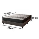 Ver imagem 7 de Conjunto Base Box Prince e Colchão Hellen 138x188 Preto/cinza