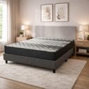 Ver imagem 1 de Conjunto Base Box Prince e Colchão Hellen 138x188 Preto/cinza