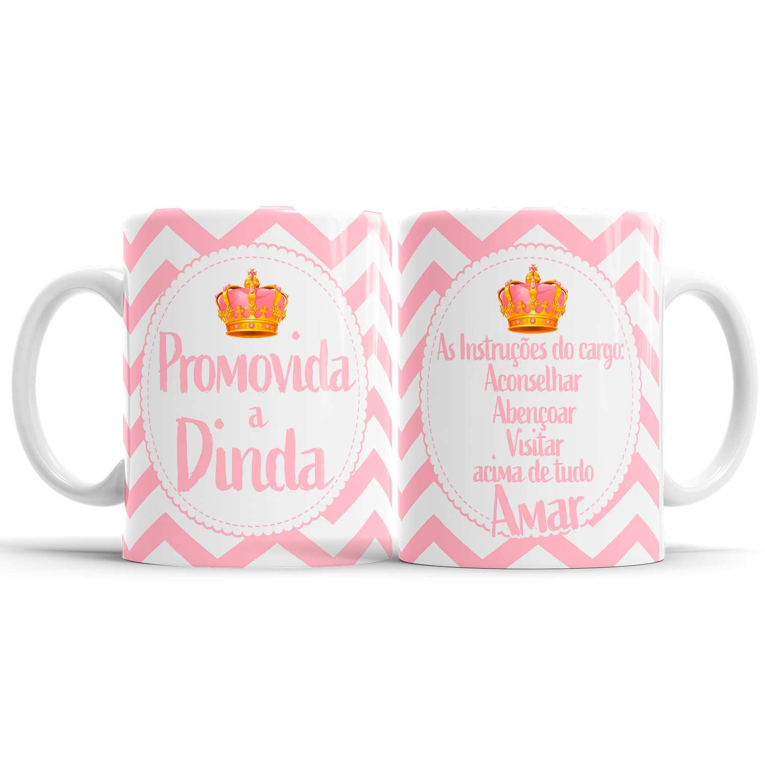 Caneca Convite Madrinha de Batismo Dinda - 2