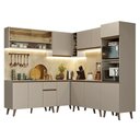 Ver imagem 2 de Armário de Cozinha Completa de Canto 445cm Crema Nice Madesa 01