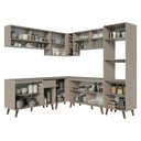 Ver imagem 3 de Armário de Cozinha Completa de Canto 445cm Crema Nice Madesa 01