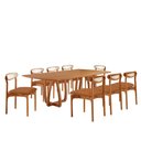 Ver imagem 2 de Sala de Jantar Mesa Flora 240cm Tampo Laminado Barril e 8 Cadeiras Noronha Premium Moderna Mobília